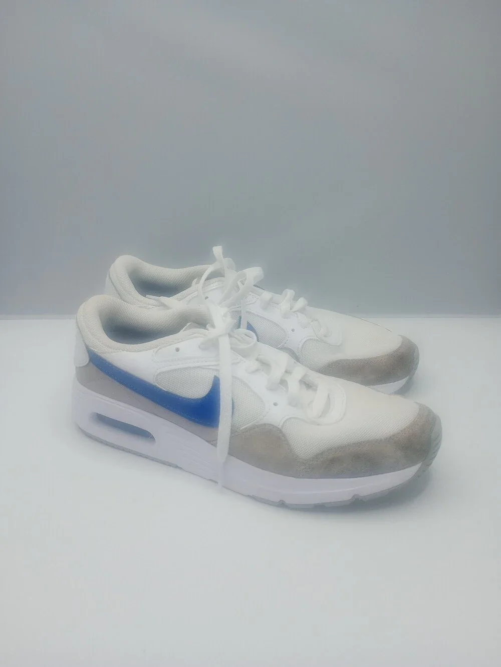 Nike Air Max SC CW4555-101 White /Game Royal-Wolf Grey Blue Men's Shoes Size 8.5